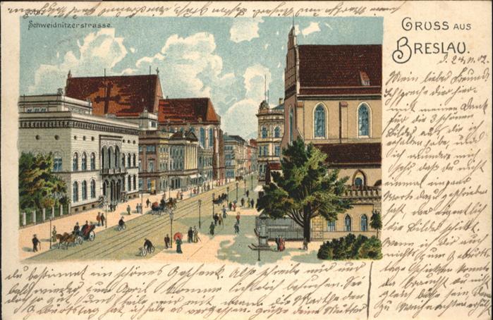Breslau Niederschlesien Breslau Schweidnitzerstrasse Kutsche