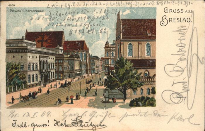 Breslau Niederschlesien Breslau Schweidnitzerstrasse Kutsche