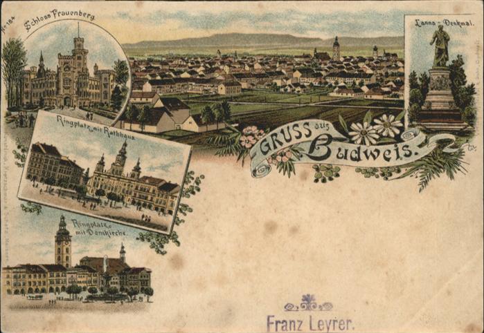 Budweis Ceske Budejowice Budweis Lanna Denkmal Schloss Frauenberg Ringplatz Rath