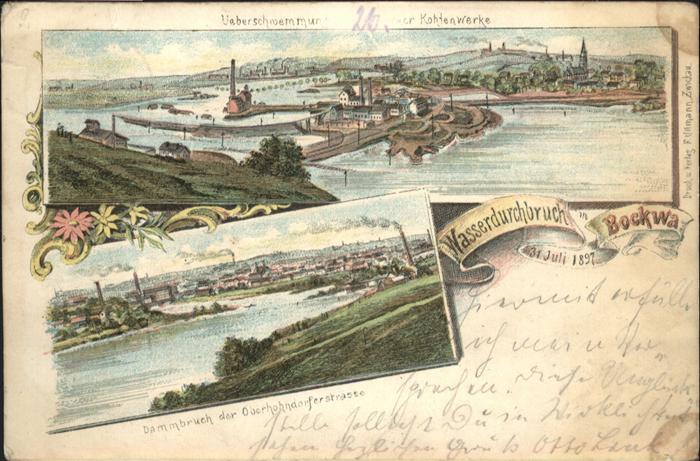 Bockwa Wasserdurchbruch Kohtenwerke