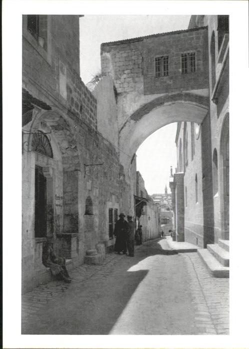 Jerusalem Yerushalayim Jerusalem [handschriftlich] Schmerzensweg Ecce-homo-Bogen