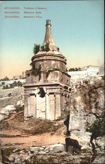 Jerusalem Yerushalayim Jerusalem Tombeau Absalon Absoloms Grab Piller