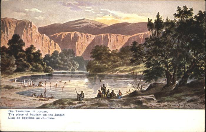 Jordan Israel Jordan Taufstelle Place Baptism Jourdain Kuenstler F. Perlberg