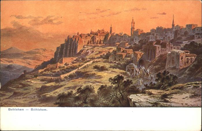 Bethlehem Yerushalayim  Bethlehem Kuenstler F. Perlberg