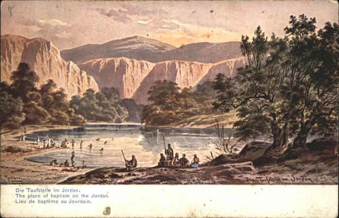 Jordan Israel Jordan Taufstelle Place Baptism Jourdain Kuenstler F. Perlberg