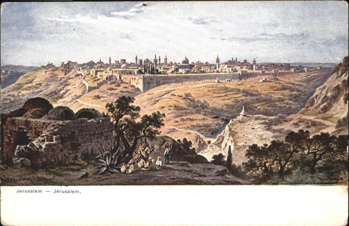 Jerusalem Yerushalayim Jerusalem Kuenstler F. Perlberg