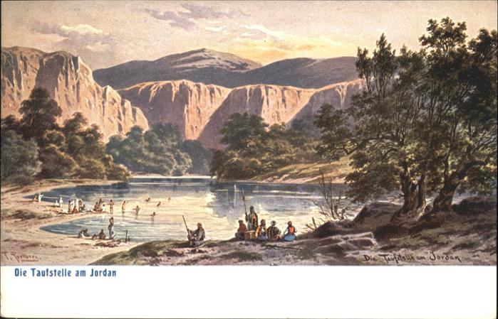 Jordan Israel Jordan Taufstelle Place Baptism Jourdain Kuenstler F. Perlberg