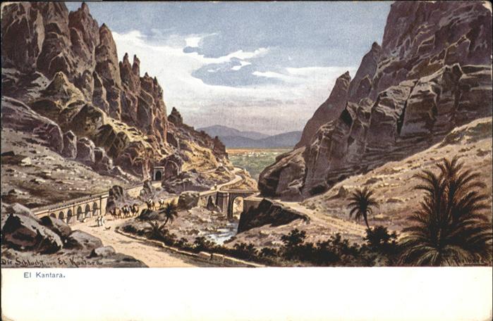 El Kantara Schlucht Künstler F. Perlberg