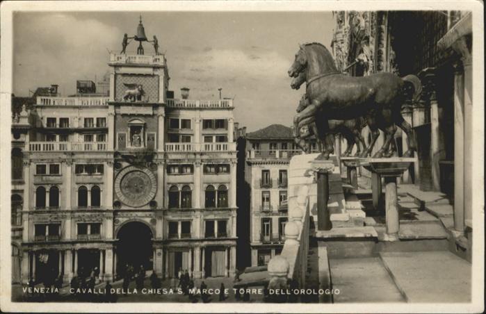Venezia Venedig Venezia Cavalli della Chiesa Torre Dell