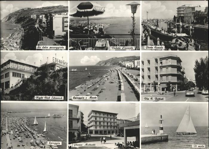 Gabicce Mare Porto Canale Club Edenrock Spiaggia Pia