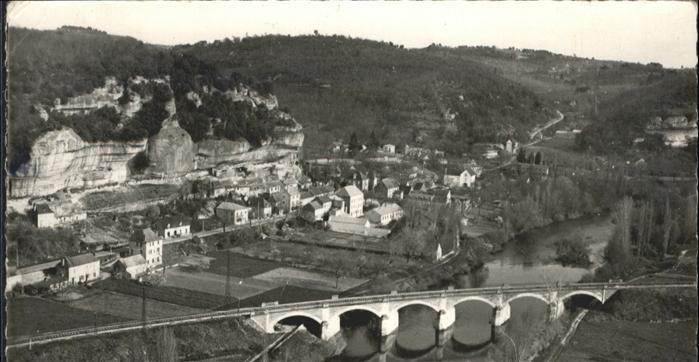 Les Eyzies-de-Tayac-Sireuil Fliegeraufnahme Brücke