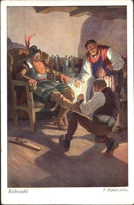 Maerchen Sagen Rübezahl Künstler F. Elssner