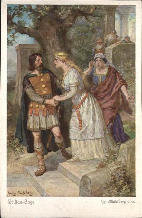 Sagen Maerchen Tristan Künstlerkarte Georg Mühlberg