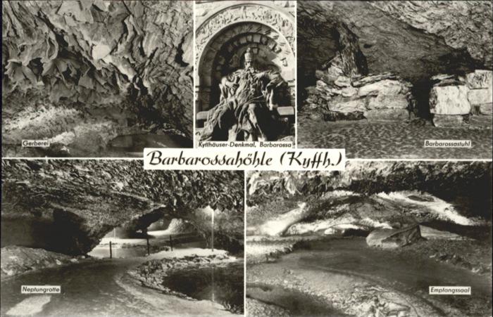 Hoehlen Caves Grottes Tropfsteinhöhle Barbarossahöhle Kyffhäu