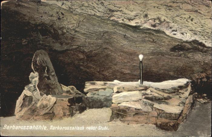 Hoehlen Caves Grottes Tropfsteinhöhle Barbarossahöhle Kyffhäu