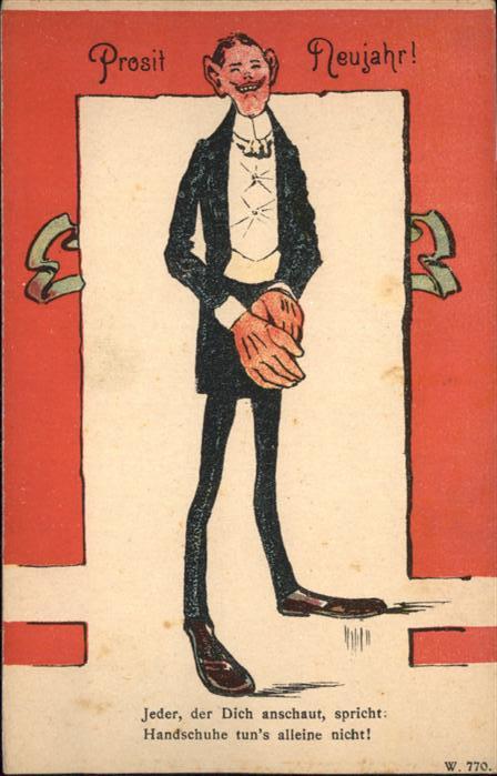 Neujahr Prosit Neujahr Handschuhe