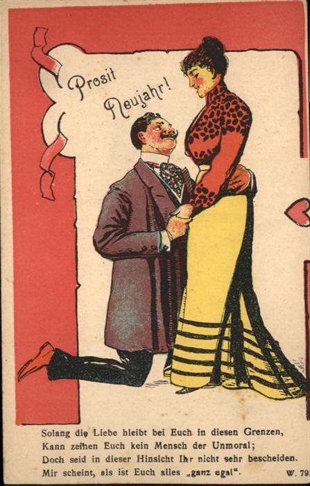 Neujahr Prosit Neujahr Herz Ehepaar