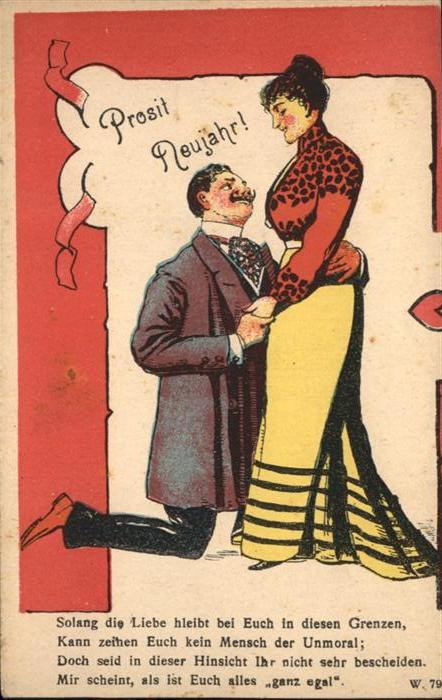 Neujahr Prosit Neujahr Ehepaar