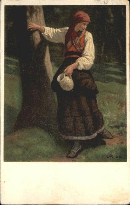 Kuenstlerkarte Künstler Rudolf Koller Brunnen