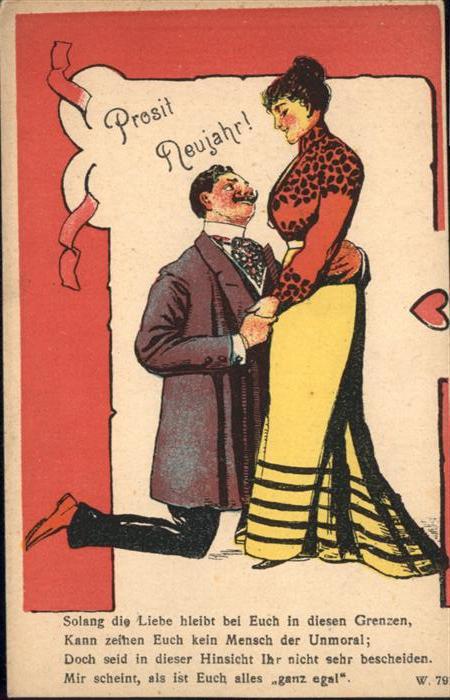 Neujahr Paar Herz Vers