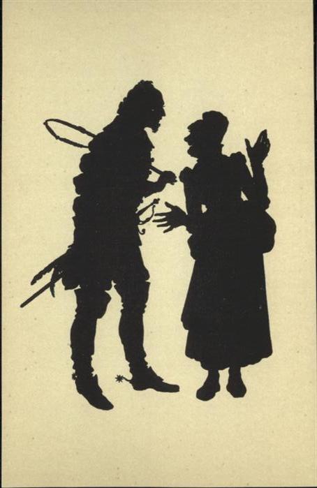 Scherenschnitt Schattenbildkarte Schattenrisskarte