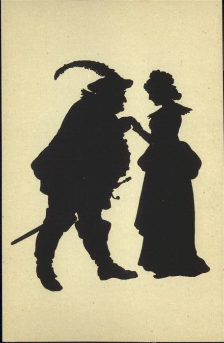 Scherenschnitt Schattenbildkarte Schattenrisskarte