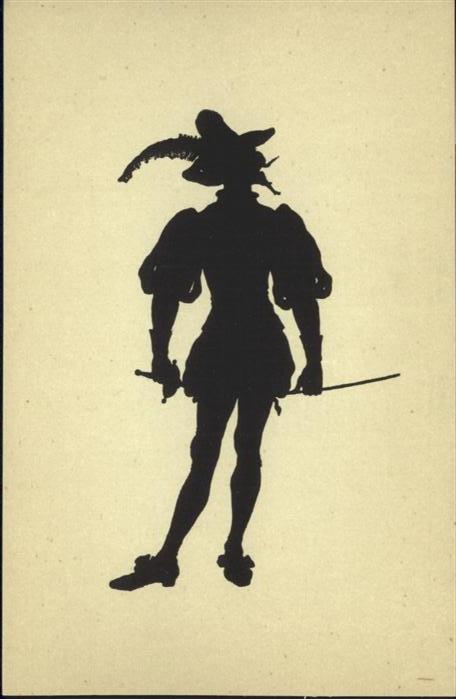 Scherenschnitt Schattenbildkarte Schattenrisskarte