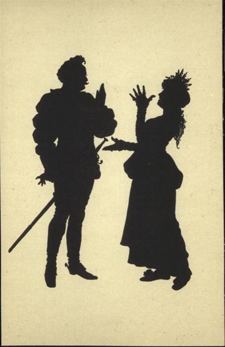 Scherenschnitt Schattenbildkarte Schattenrisskarte