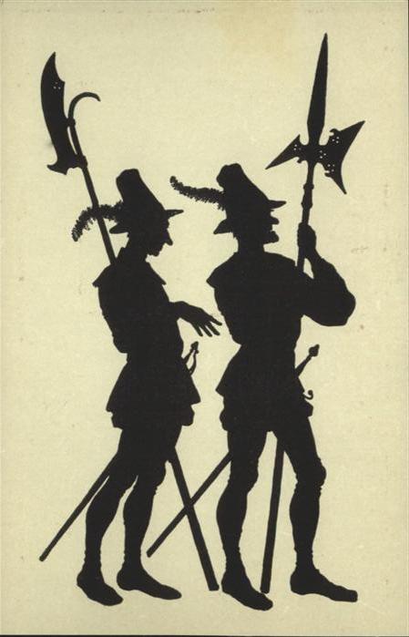 Scherenschnitt Schattenbildkarte Schattenrisskarte