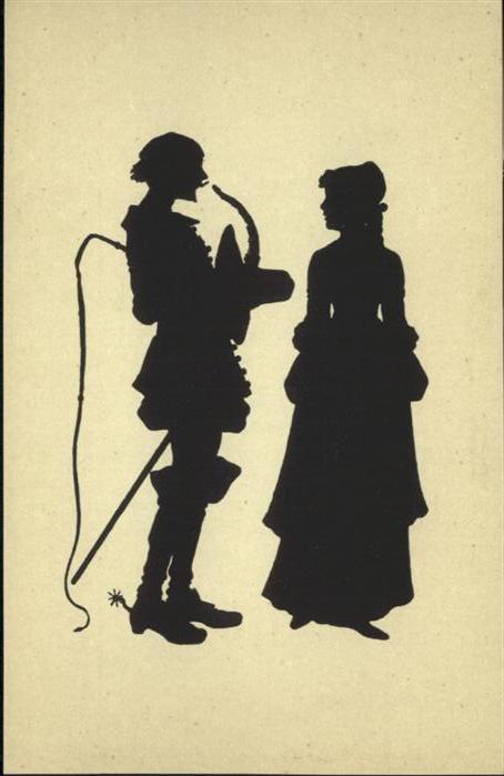 Scherenschnitt Schattenbildkarte Schattenrisskarte