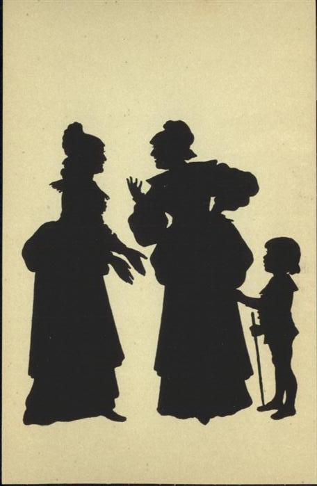 Scherenschnitt Schattenbildkarte Schattenrisskarte