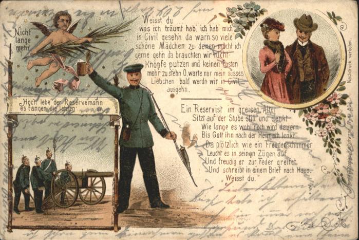 Soldatenpoesie Engel Bierkrug Pickelhaube