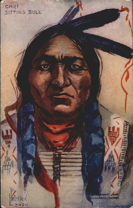 Indianer Native American Indianer Sitting Bull Chief Künstler L.