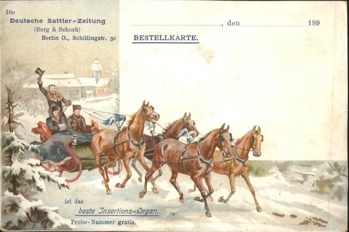 Kutschen Pferdekutsche Bestellkarte Deutsche Sat