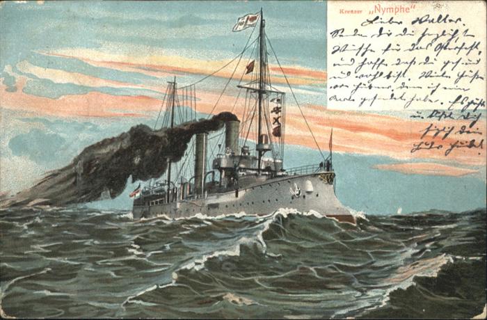 Schiffe Ships Navires Kreuzer Nymphe