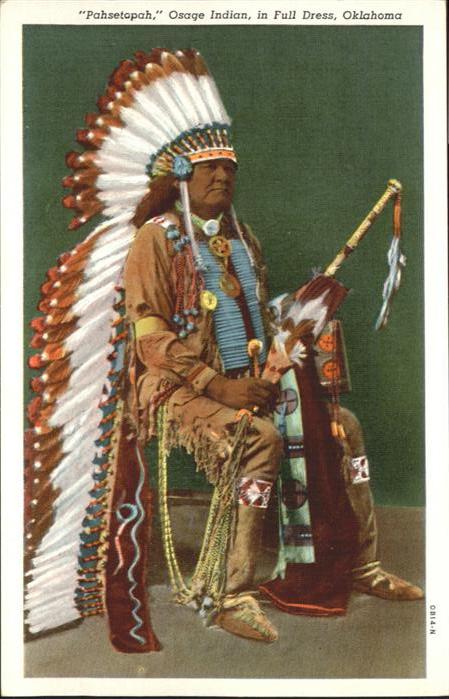 Indianer Native American Pahsetopah Osage Indian Oklahoma