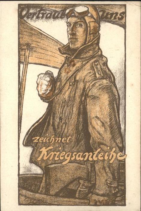 Kriegsanleihe Pilot Flug