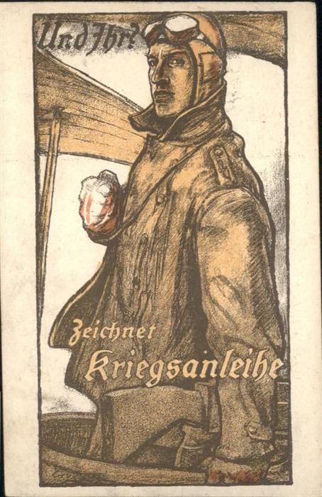 Kriegsanleihe Pilot Flug