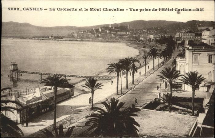 Cannes Alpes-Maritimes La Croisette et le Mont Chevalier