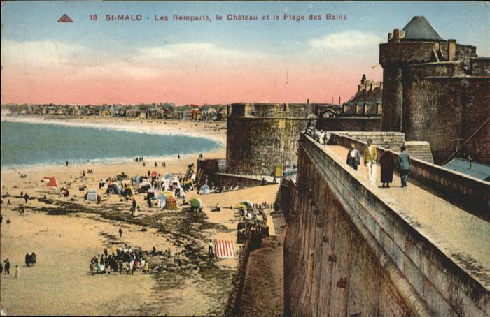 Saint-Malo 35 Les Remparts le Chateau La Plage des Ba