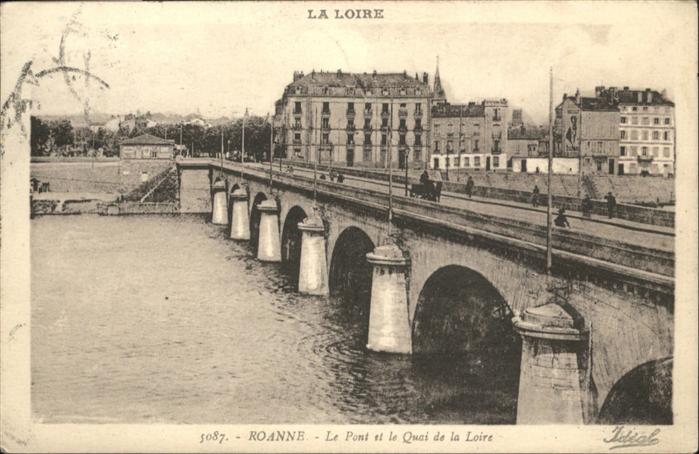Roanne Loire Le Pont et le Quai de la Loire