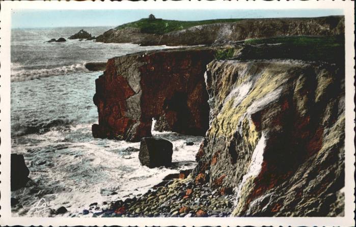 Quiberon Morbihan Port-Blanc Roche percee Pointe de l'Obs