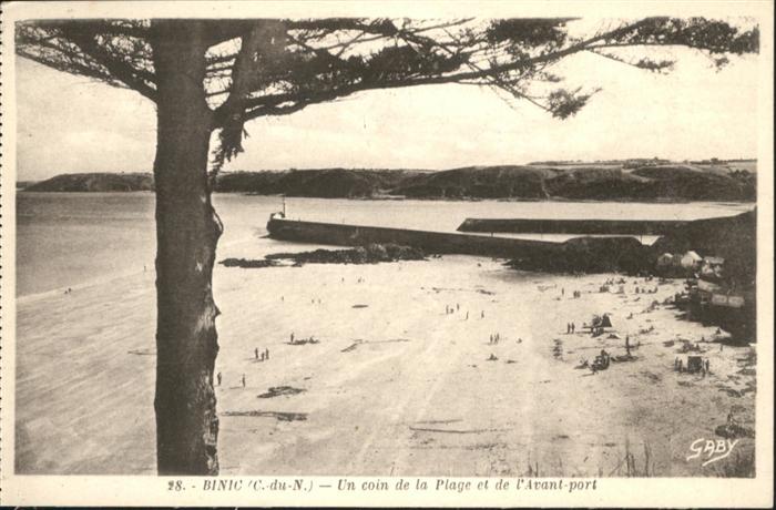 Binic Cotes d Armor Coin de la Plage et de l'Avant-port