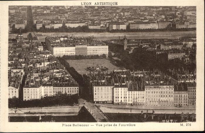 Lyon France Place Bellecour Vue prise de Fourviere