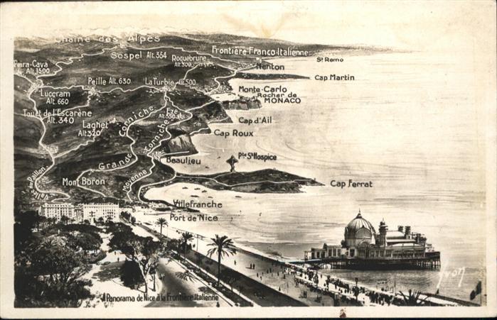 Nice Alpes Maritimes Cap Martin Cap Ferrat Chaines des Alpes