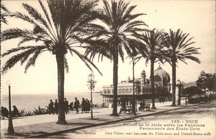 Nice Alpes Maritimes Palais de la Jetee entre les Palmiers
