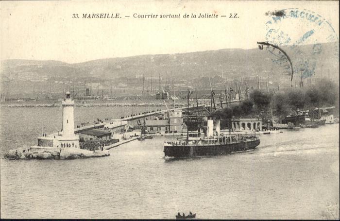 Marseille Bouches-du-Rhone Courrier sortant de la Joliette