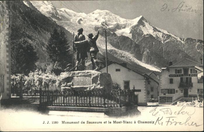Chamonix Monument de Saussure le Mont-Blanc