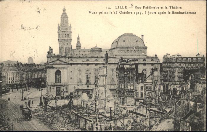 Lille Nord Rue Faidherbe et le Theatre