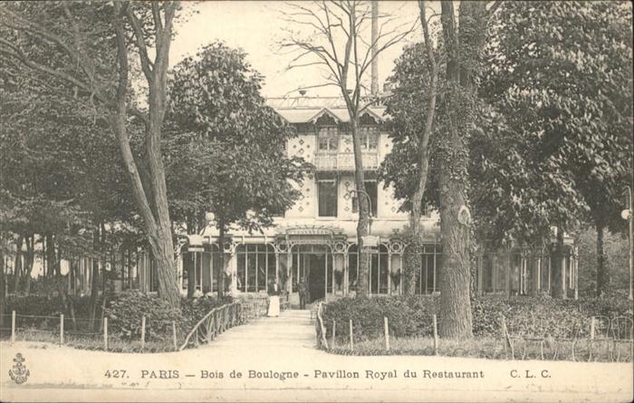 Paris Bois de Boulogne Pavillon Royal du Rest